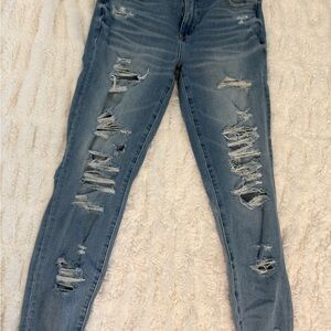 American Eagle Distressed Blue Jeans for Women